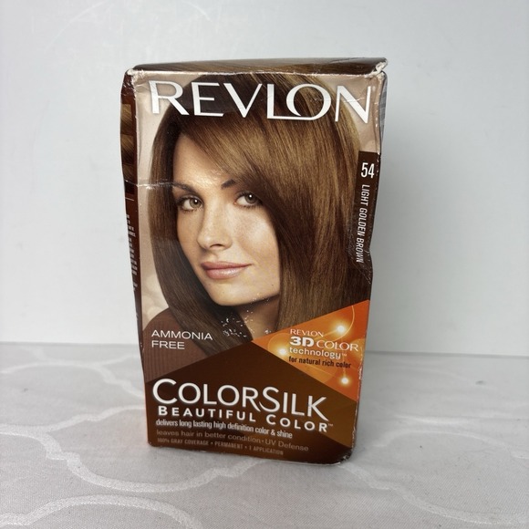 Revlon Other - Revlon Colorsilk Beautiful Color 54 LIGHT Golden Brown Ammonia Free 3D Color Dye